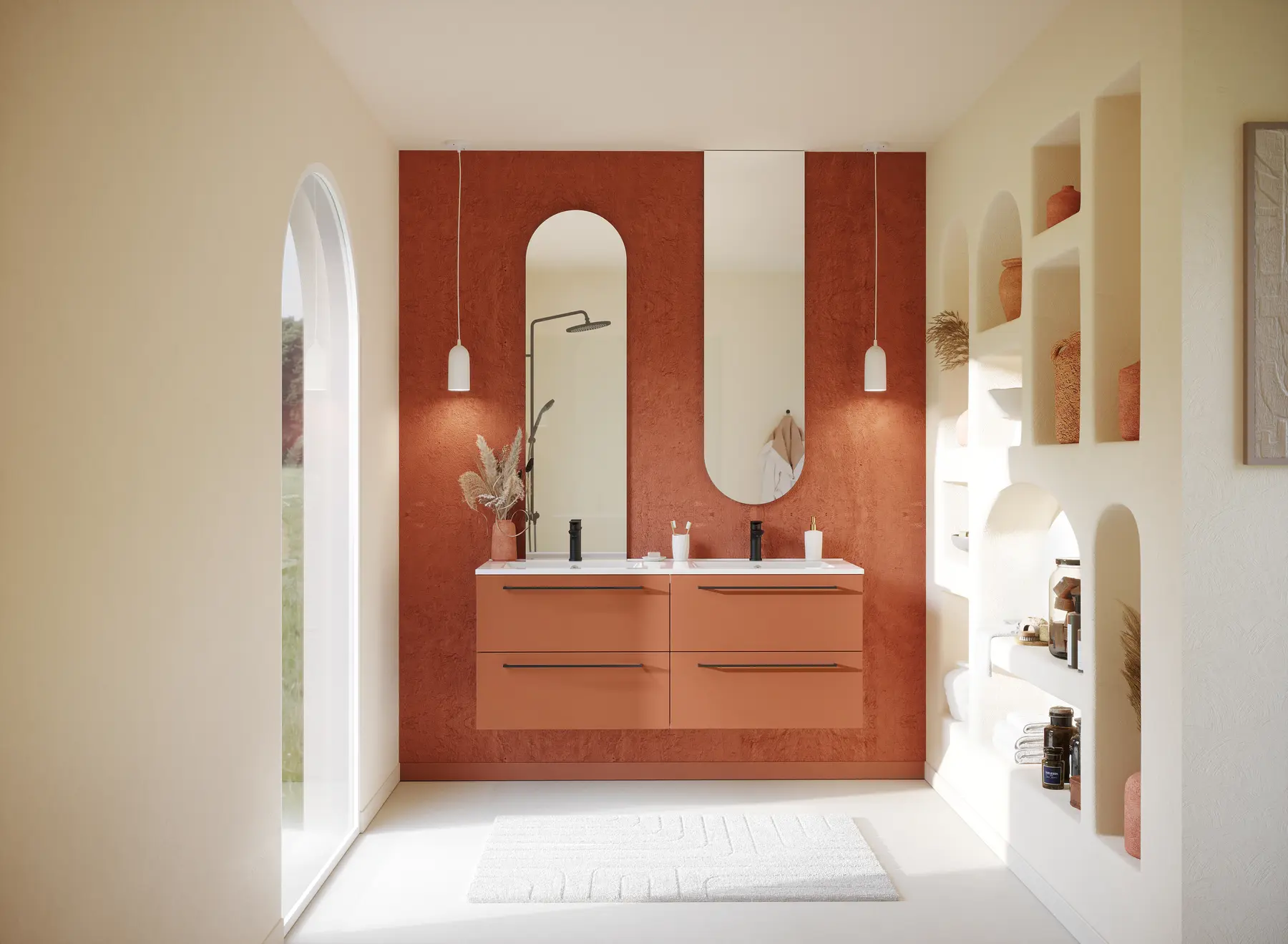 Salle de bains Douce Escale terracotta